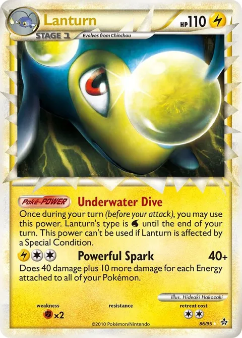 Lanturn Prime #86/95 Holofoil Pokémon card from Unleashed