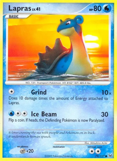 Lapras #79/127 Pokémon card from Platinum