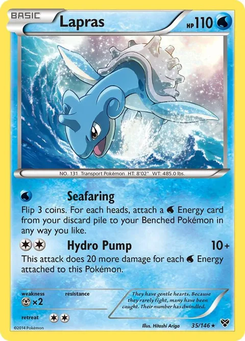 Lapras #35/146 Holofoil Pokémon card from XY Base Set
