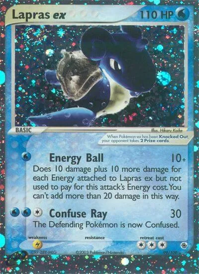 Lapras ex #99/109 Holofoil Pokémon card from EX Ruby and Sapphire