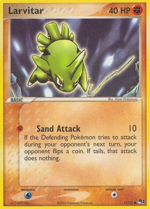 Larvitar #011/017 Pokémon card from POP Series 1