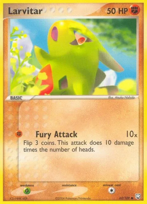 Larvitar - 062/109 #62/109 Reverse Holofoil Pokémon card from EX Team Rocket Returns