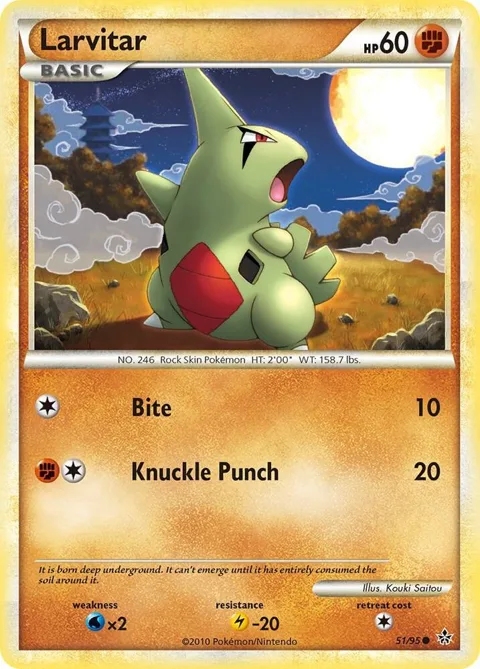 Larvitar 51 #51/95 Pokémon card from Unleashed
