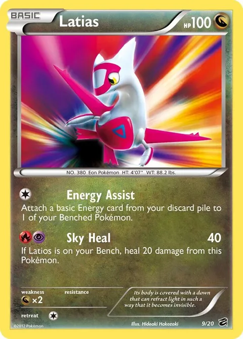 Latias #9/20 Holofoil Pokémon card from Dragon Vault
