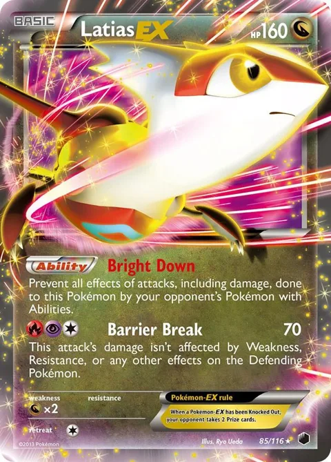 Latias EX #85/116 Holofoil Pokémon card from Plasma Freeze