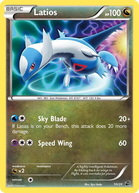 Latios #10/20 Holofoil Pokémon card from Dragon Vault