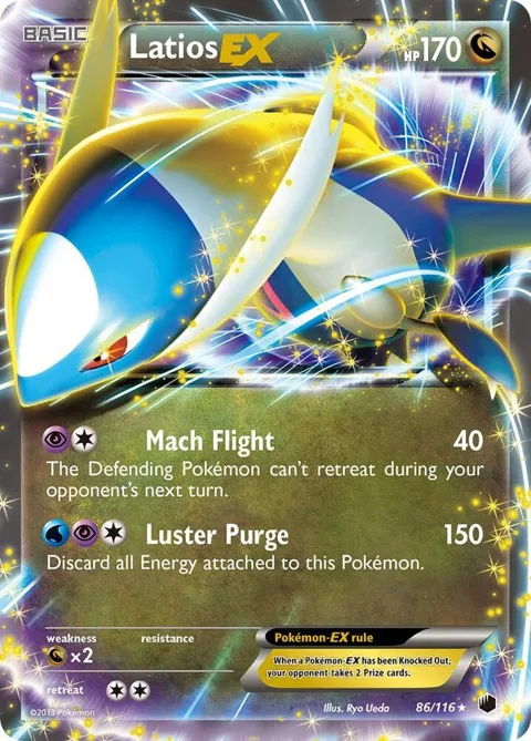 Latios EX #86/116 Holofoil Pokémon card from Plasma Freeze