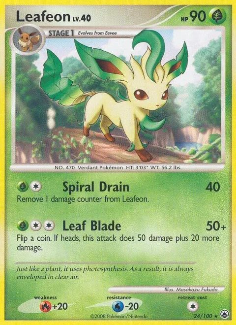 Leafeon 24 #24/100 Reverse Holofoil Pokémon card from Majestic Dawn