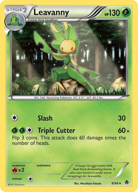 Leavanny 8 #8/98 Pokémon card from Emerging Powers