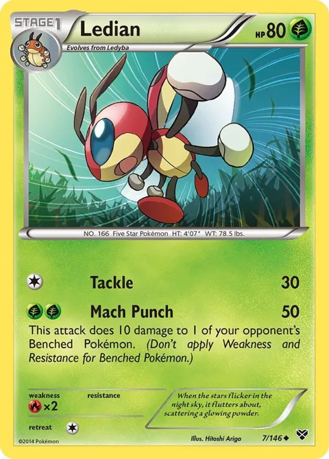 Ledian #7/146 Pokémon card from XY Base Set