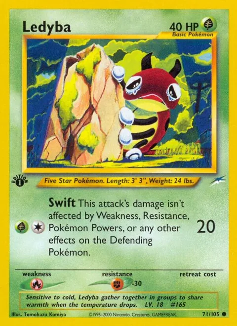 Ledyba #071/105 Unlimited Pokémon card from Neo Destiny
