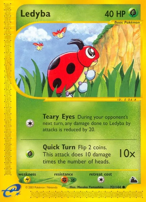 Ledyba 72 #072/144 Reverse Holofoil Pokémon card from Skyridge