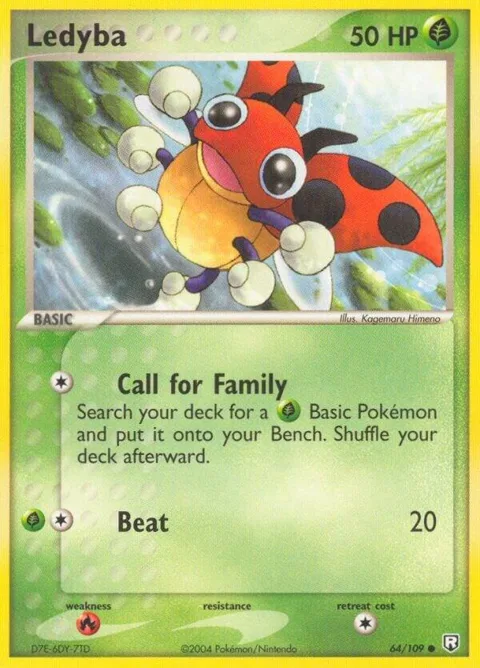 Ledyba #64/109 Reverse Holofoil Pokémon card from EX Team Rocket Returns