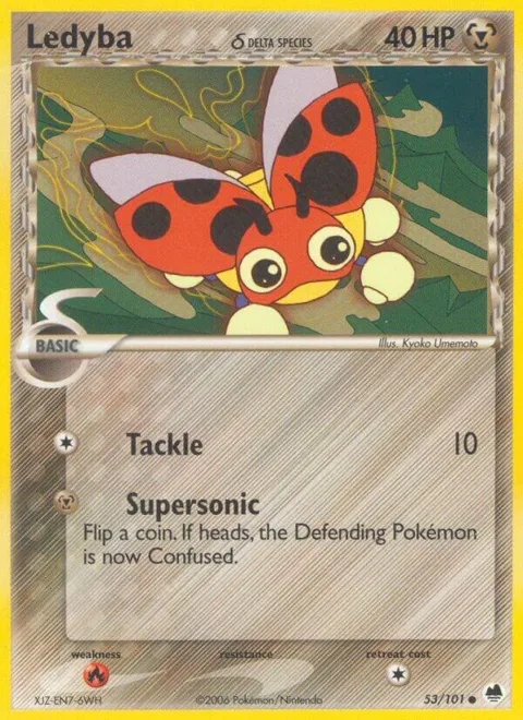 Ledyba Delta Species #53/101 Pokémon card from EX Dragon Frontiers