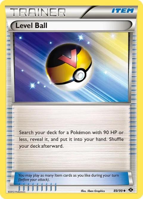 Level Ball #89/99 Reverse Holofoil Pokémon card from Next Destinies