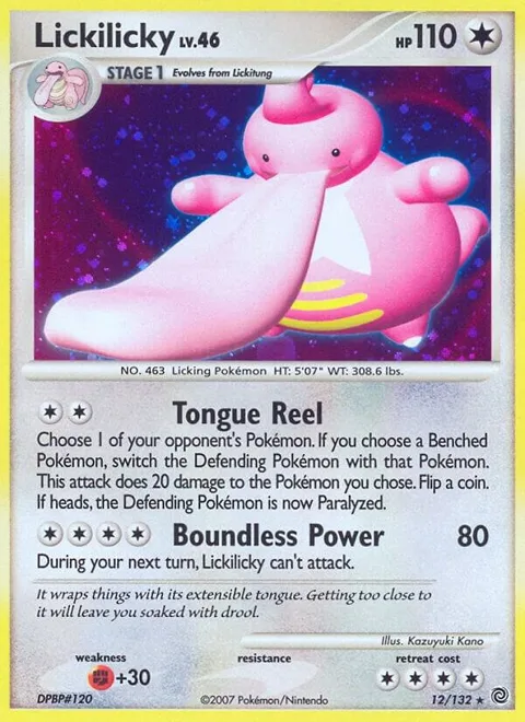 Lickilicky #12/132 Reverse Holofoil Pokémon card from Secret Wonders