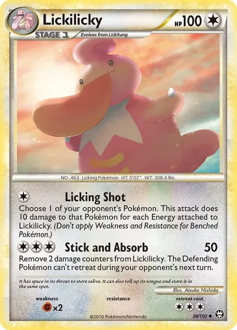 Lickilicky #38/102 Pokémon card from Triumphant