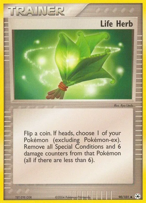 Life Herb #90/101 Reverse Holofoil Pokémon card from EX Hidden Legends