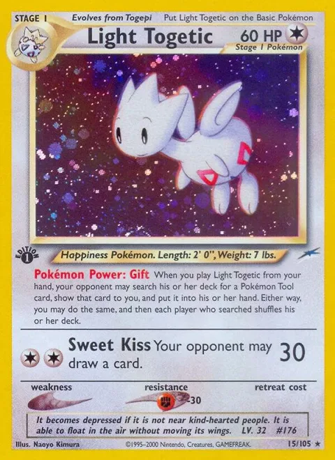 Light Togetic #015/105 Unlimited Holofoil Pokémon card from Neo Destiny