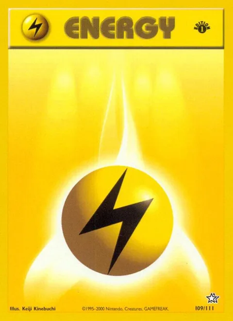 Lightning Energy #109/111 Unlimited Pokémon card from Neo Genesis