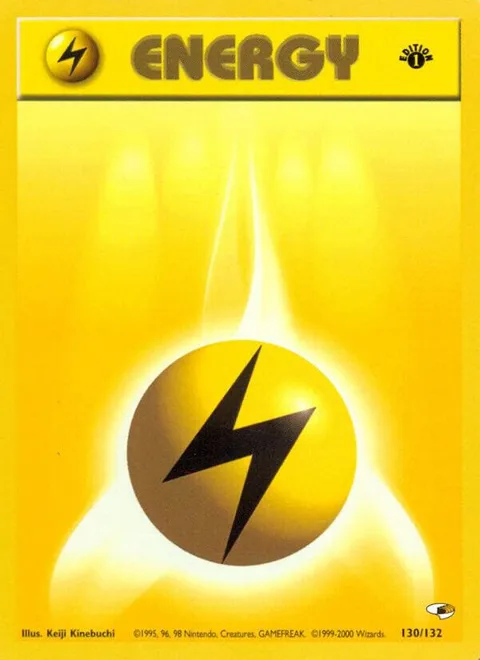 Lightning Energy #130/132 Unlimited Pokémon card from Gym Heroes