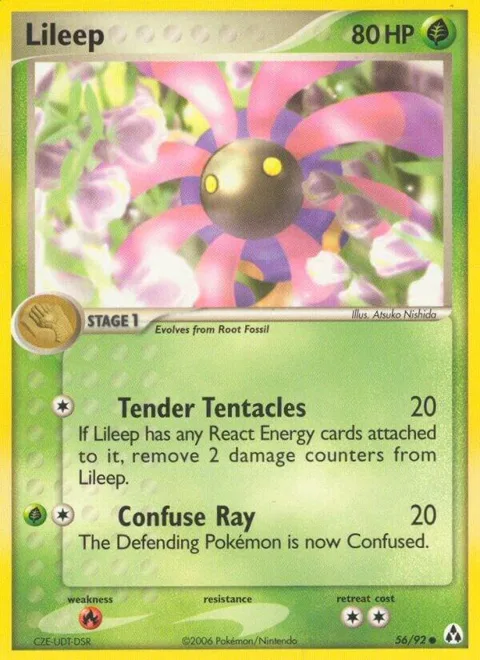 Lileep #56/92 Pokémon card from EX Legend Maker