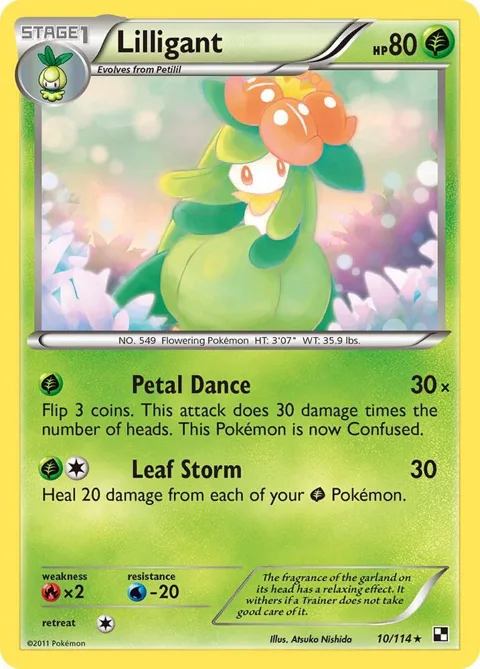 Lilligant #10/114 Pokémon card from Black and White