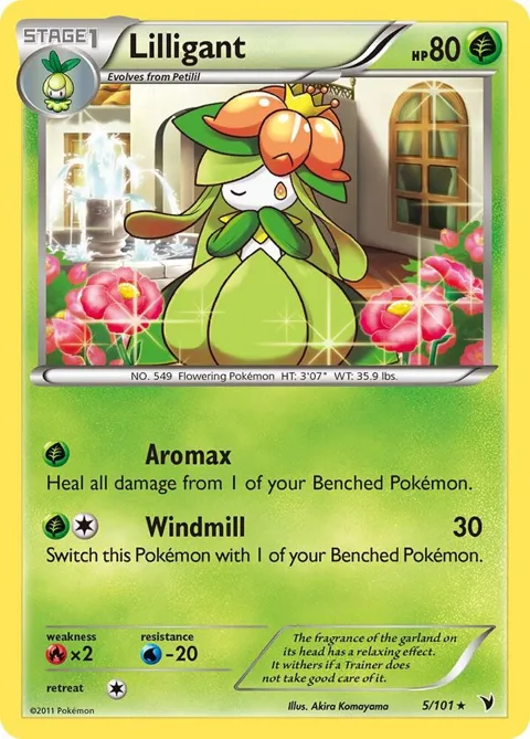 Lilligant #5/101 Reverse Holofoil Pokémon card from Noble Victories