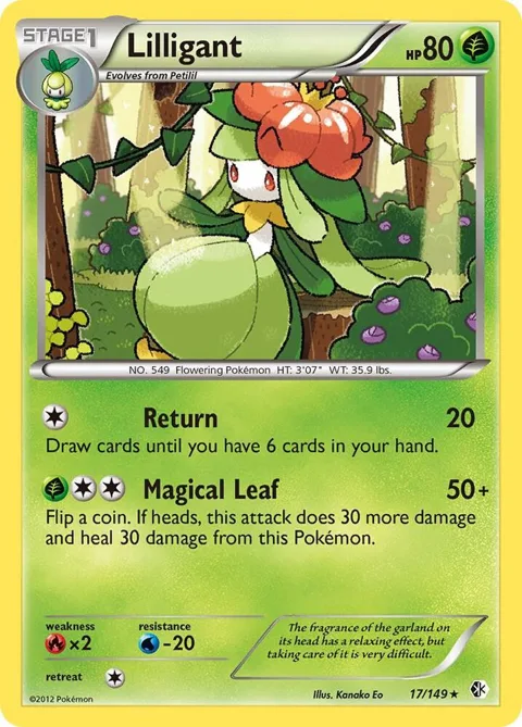 Lilligant #17/149 Pokémon card from Boundaries Crossed