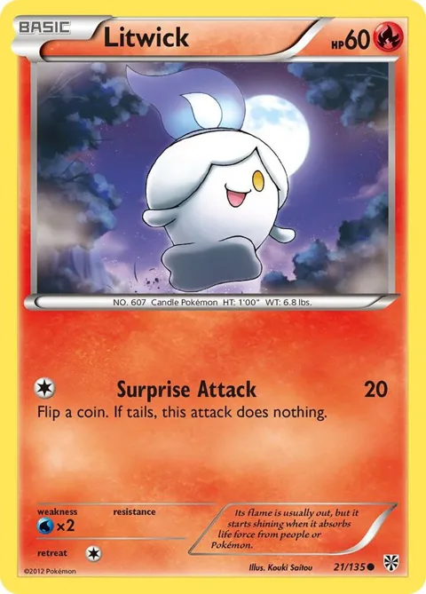 Litwick #21/135 Pokémon card from Plasma Storm