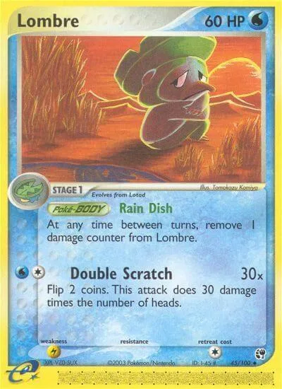 Lombre #45/100 Pokémon card from EX Sandstorm