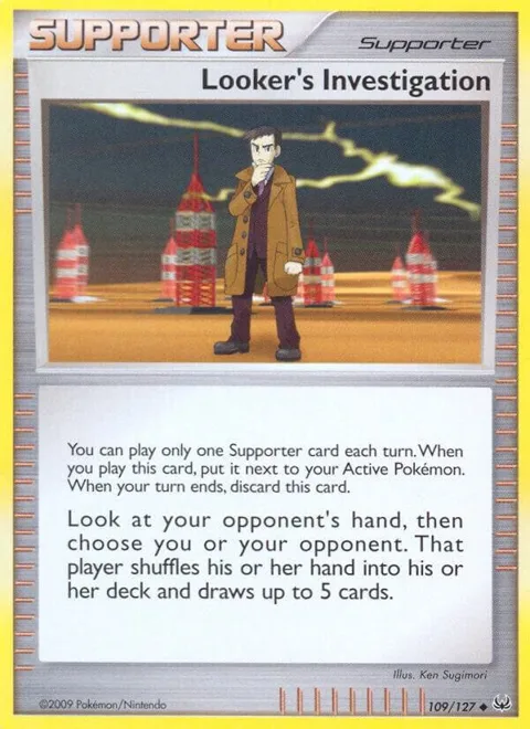 Looker's Investigation #109/127 Reverse Holofoil Pokémon card from Platinum