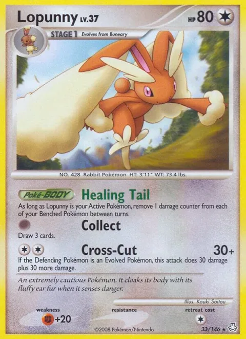 Lopunny #33/146 Reverse Holofoil Pokémon card from Legends Awakened
