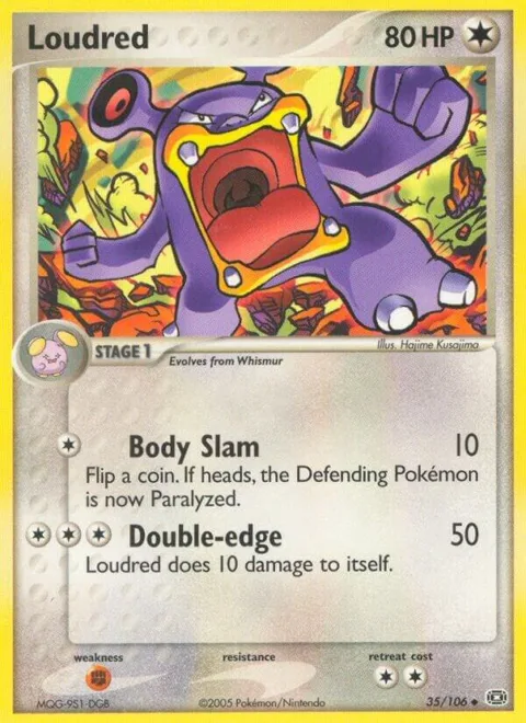 Loudred #35/106 Pokémon card from EX Emerald