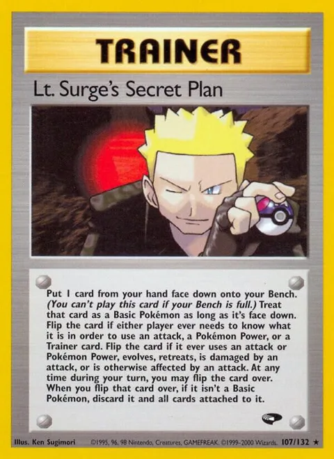 Lt. Surge's Secret Plan #107/132 Unlimited Pokémon card from Gym Challenge