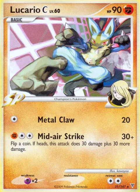 Lucario C #31 Pokémon card from Supreme Victors