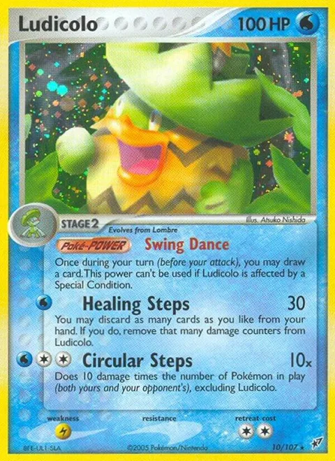 Ludicolo - 010/107 #10/107 Reverse Holofoil Pokémon card from EX Deoxys