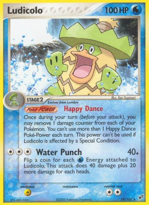 Ludicolo - 019/107 #19/107 Reverse Holofoil Pokémon card from EX Deoxys