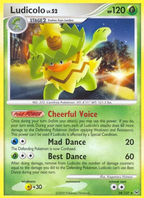 Ludicolo #34/127 Pokémon card from Platinum