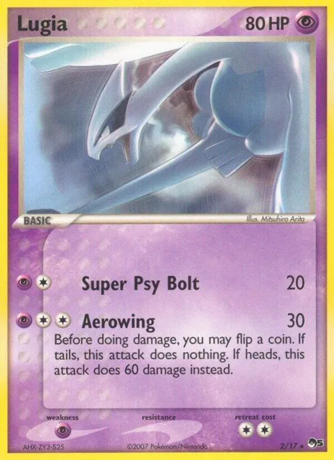 Lugia #002/017 Holofoil Pokémon card from POP Series 5