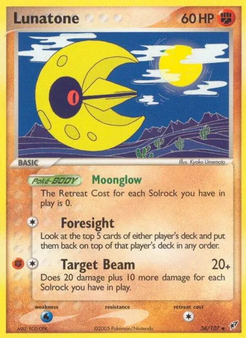 Lunatone #36/107 Pokémon card from EX Deoxys