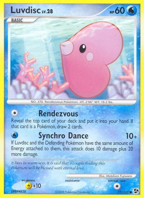 Luvdisc #77/106 Pokémon card from Great Encounters