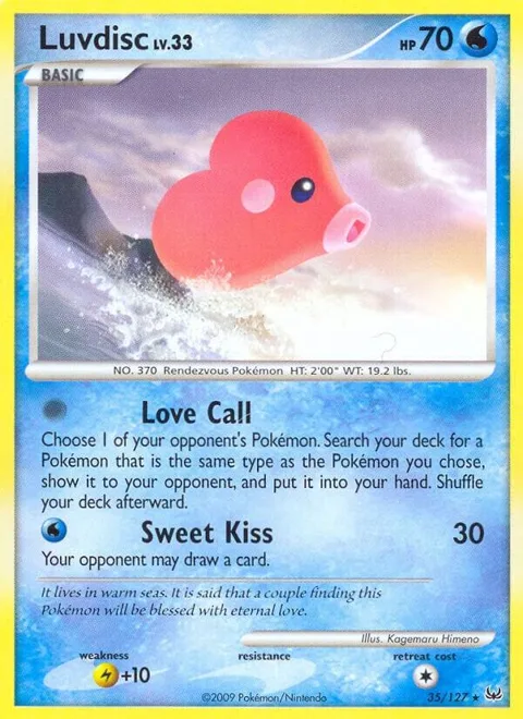 Luvdisc #35/127 Pokémon card from Platinum