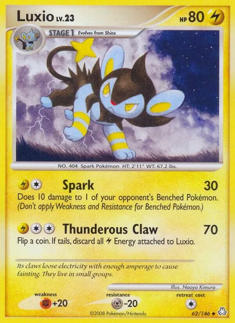 Luxio #62/146 Reverse Holofoil Pokémon card from Legends Awakened