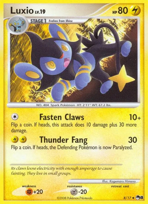 Luxio #008/017 Pokémon card from POP Series 8
