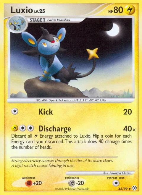 Luxio #43/99 Pokémon card from Arceus