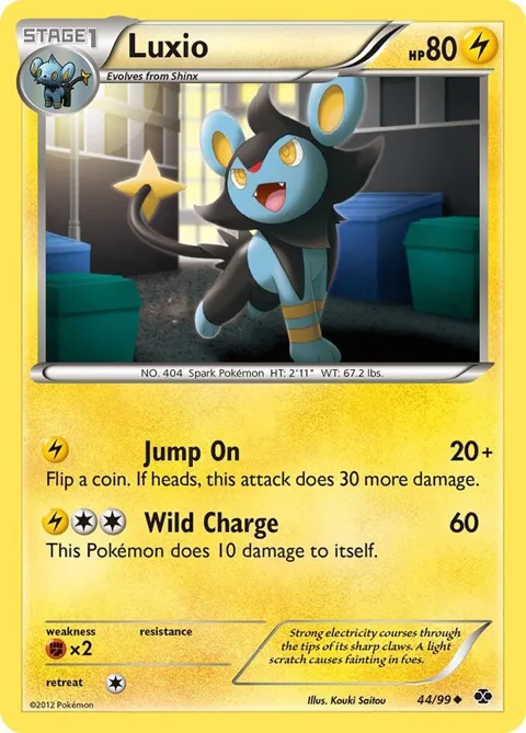Luxio 44 #44/99 Reverse Holofoil Pokémon card from Next Destinies