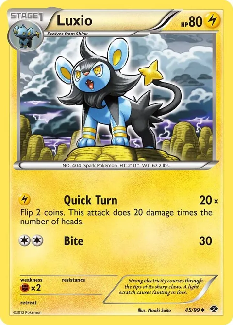 Luxio 45 #45/99 Pokémon card from Next Destinies
