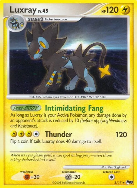 Luxray #003/017 Holofoil Pokémon card from POP Series 8