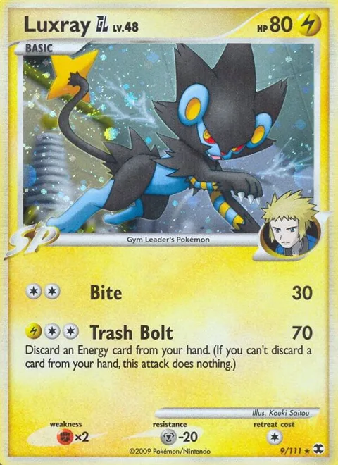 Luxray GL #9/111 Reverse Holofoil Pokémon card from Rising Rivals